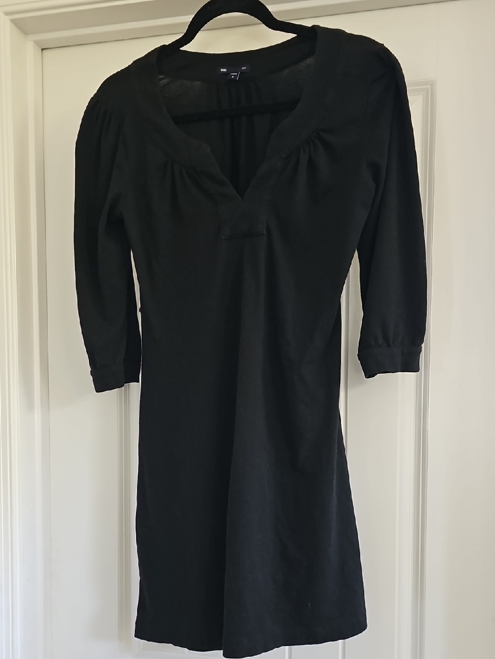 GAP Black Knit Dress with Scoop Neck, Medium